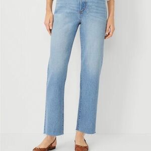 Ann Taylor Light Wash Straight-Leg Jeans